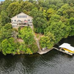 Lakefront Home w/ Double Deck, Slip, Firepit & Game Room