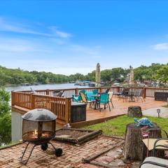 Lakefront Fishing Retreat w/ Dock, Hot Tub & Deck Views