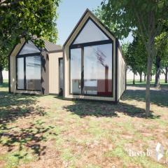 Cozy 6-person lodge by the fishing pond