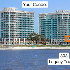 Beachview Condo in Legacy Tower1 -303 - with Reserved Parking Spot in front