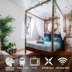 Studio Exotique Hyper-Centre Enghien 12min Paris