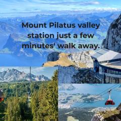 Mount Pilatus view Apartment Lucerne with free parking & WIFI