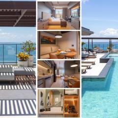 Studio com Rooftop e Piscina com vista para a Baia de Todos os Santos, Portaria 24 Hr, Estacionamento, Wi-fi 433Mbps, Cozinha Compacta, a poucos metros da praia, do Farol da Barra e do Pelourinho