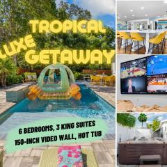 6br Sleeps 21 Tropical Villa Heated Pool Hot Tub