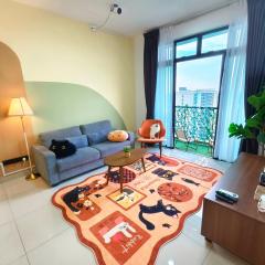 Desaru Meow Cat Theme 3BR Kids Frv 8pax Pet Friendly, 2 Cpark Netflix I Highest Floor Unblock View