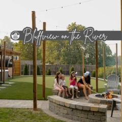 Bluffview on the River with a hot tub sauna pool table and more