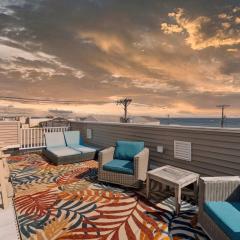 Ocean Hideaway Rooftop Deck Fireplace