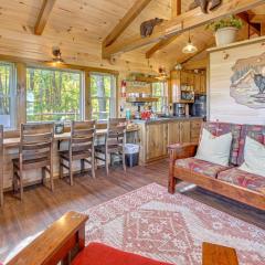 Outdoor Oasis with Fire Pit and Dock Galion Log Cabin