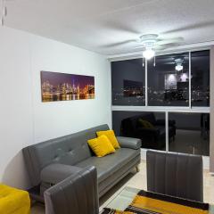 Close to shopping malls and the airport