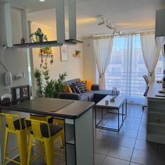 Luminoso estudio para 3 personas en Ovalle