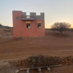 house surrounded by trees in a village