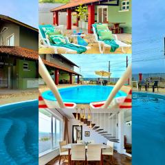 Casa frente-mar com piscina privativa 2 churrasqueiras interna e externa e vista incrível Praia do Grant Barra Velha