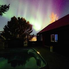 Cheerful forest cabin Fireplace and Hot tub