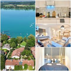 Snug Stays 2 - Design 1-Zimmer-Studio am See mit Terrasse, Garten, Badestelle vor dem Haus