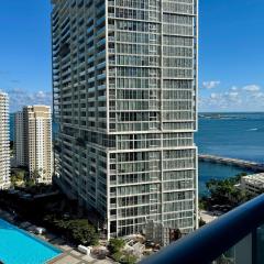 Stylish 1B Icon Brickell 25th fl Pool Spa Gym Parking