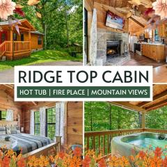 Beautiful Rustic Cabin with Jacuzzi, Covered Porch and Mountain Views in Sevierville, Tennessee