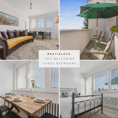 3 Bedrooms and Living room in Bratislava