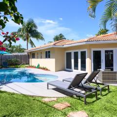 Stunning 4 Bedrooms House with Pool 6 minutes to the Ocean