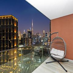 Stylish Studio with Burj Khalifa Views