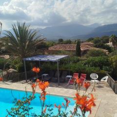 Villa les Palmiers pool spa view of Bavella