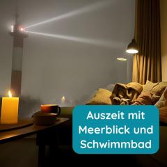 Meerglück am Beltblick Fehmarn - Moderne Ferienwohnung direkt an der Ostsee mit Sauna