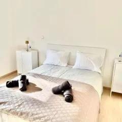 Room in new a renovated house with modern furniture