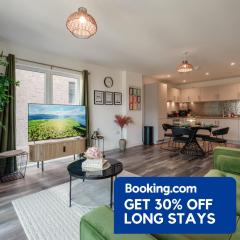 The Lexington Luxe - Central Birmingham Luxury Apartment with Free Parking, Workspace & Superfast WiFi near O2 Arena, Mailbox & Edgbaston Stadium