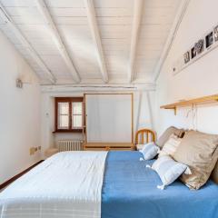 Typical stone house with balcony
