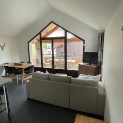 Lumineux triplex dans immeuble privé proche pistes