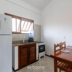 Aptos completos em cond. com piscina a 500m da Praia de Taperapuã - ENLs