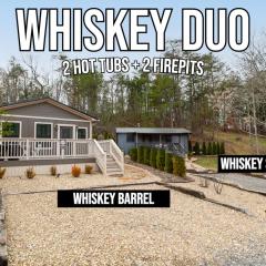 Whiskey Duo 2 Cabins SidebySide HotTubs Firepit