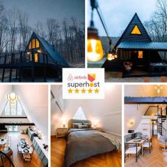 Secluded A-Frame Hocking Hills Hot Tub Fire Pit