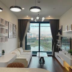 Hommit Stay - Căn hộ 1 phòng ngủ View hồ, 2 giường, 1 vệ sinh, Tòa Masteri B0706 - Vinhomes Smartcity