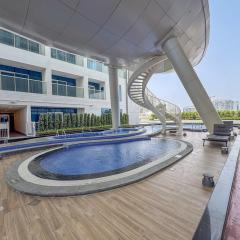 Vogue Science Park Al Barsha South, One Bedroom Apartment near Dubai Hills Mall with Balcony and full Amenities