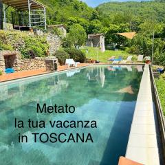 Metato con piscina e giardino