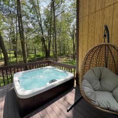 Pocono Hideout Family Home with Hot Tub Deck Sunroom Pool Big Bass Lake Larsen Lake Gouldsboro Clifton Township