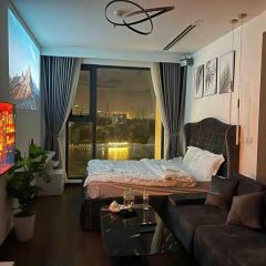 Hommit Căn hộ Studio 1 giường, view hồ, máy chiếu, tivi lớn, đồ bếp đầy đủ