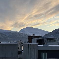 Moderne sentral toppleilighet med utsikt til fjellheisen og Tromsdalstind
