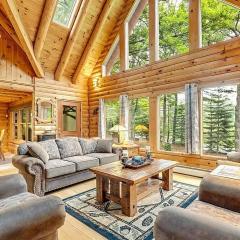 Poconos True Log Cabin with Sauna, Movie Theather, Hot Tub & Fire Pit!