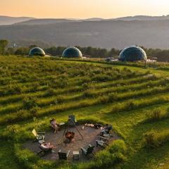 Barrel Hot Tub at 'The Eagle Dome' in Franklin