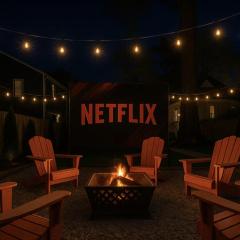 New Peach State Escape Luxe Stay w Outdoor Movies, Bikes, Game Room Near Downtown