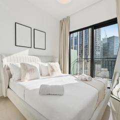 Zada 1BR High Floor - Stunning Canal, Burj View and 2min to Metro