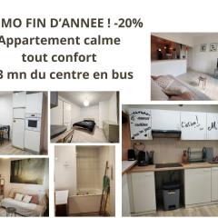 Appart chartreux baignoire massante ,à 3 minutes du centre en bus! 2 étoiles Atout France