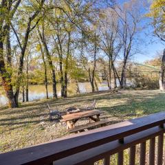 Cabin Along Rough River! Views, Fire Pit and Grill