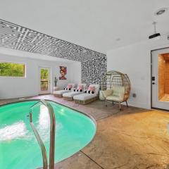 Luxe Modern Retreat with Indoor Pool, Hot Tub, Putting Greens & Fire Pit