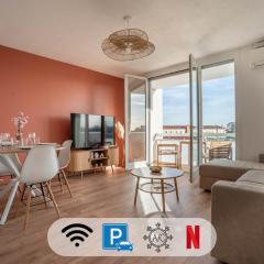 Le Jean Moulin T2 air-conditioned private parking balcony