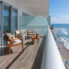 De Lujo con Vista al Mar a Pie de Playa