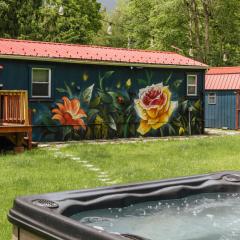 Countryside Escape Pond Hot Tub Cabin Bloom