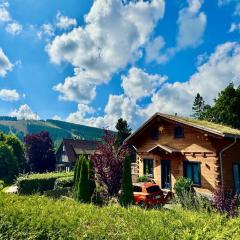 Blockhütte im Harz mit Sauna und Kamin
