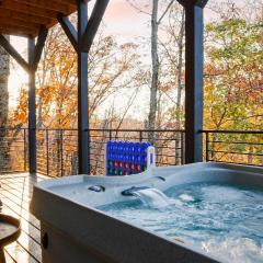 Indoor Pool Hot Tub Vols Spirit with Sweeping Mountain Views Smokeys Den by AvantStay